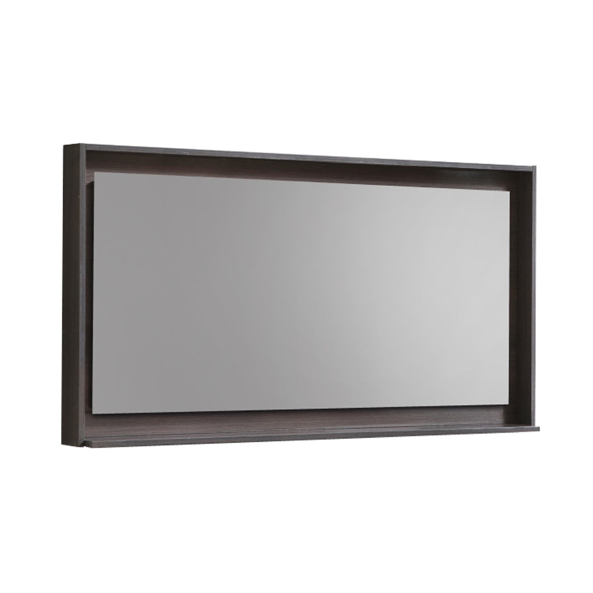 48" Wide Mirror w/ Shelf Gray Oak