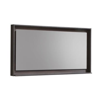 Bliss 48" Gray Oak Wall Mount  Single Sink Modern Bathroom Vanity