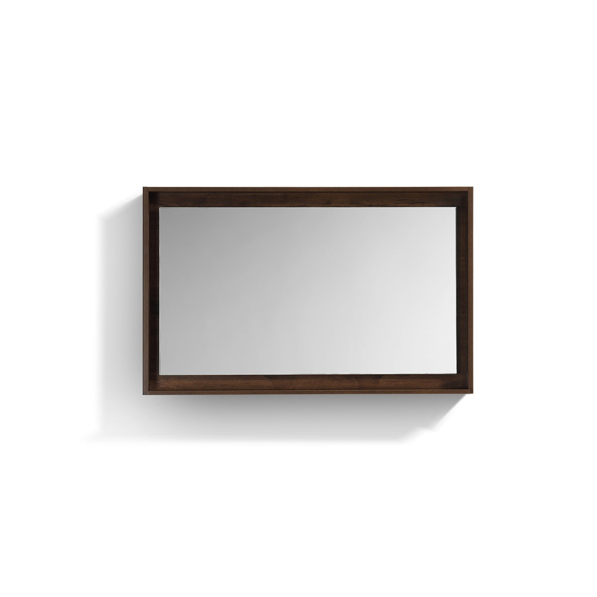 48" Wide Mirror w/ Shelf Rosewood