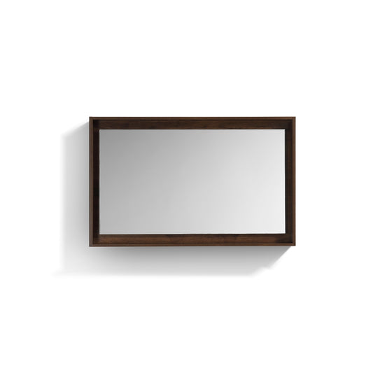 48" Wide Mirror w/ Shelf Rosewood