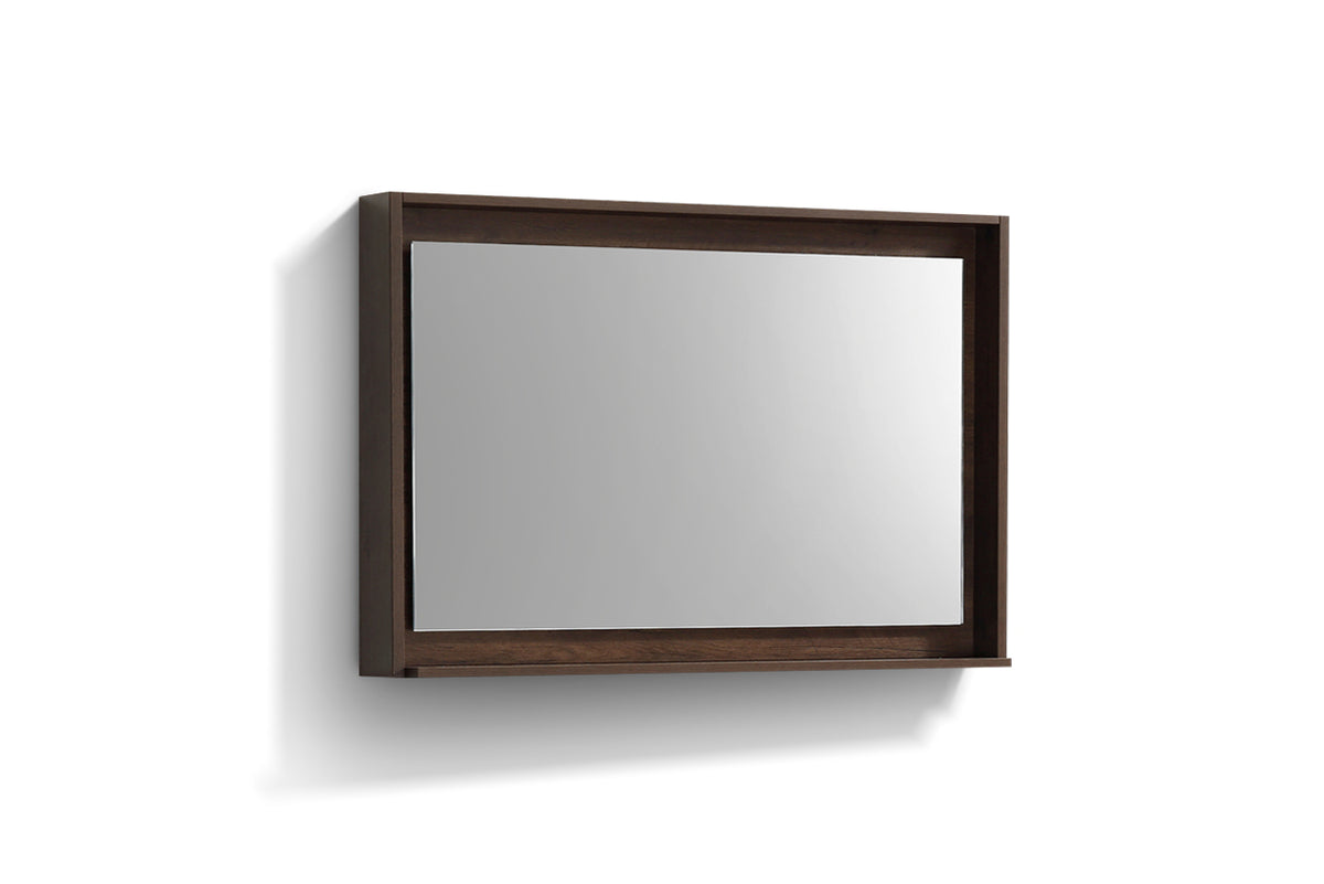 48" Wide Mirror w/ Shelf Rosewood