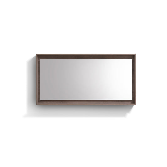 70" Wide Mirror w/ Shelf Butternut