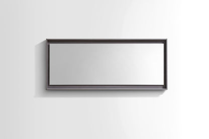 Bliss 60" Gray Oak Wall Mount  Single Sink Modern Bathroom Vanity