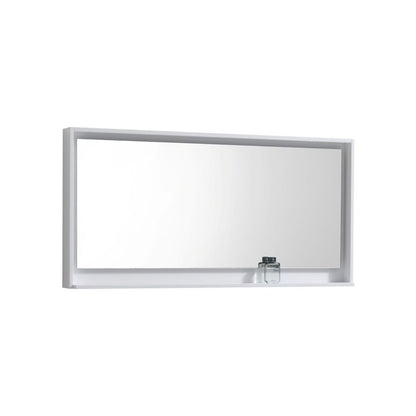 Bliss 60" Gloss White Wall Mount  Single Sink Modern Bathroom Vanity