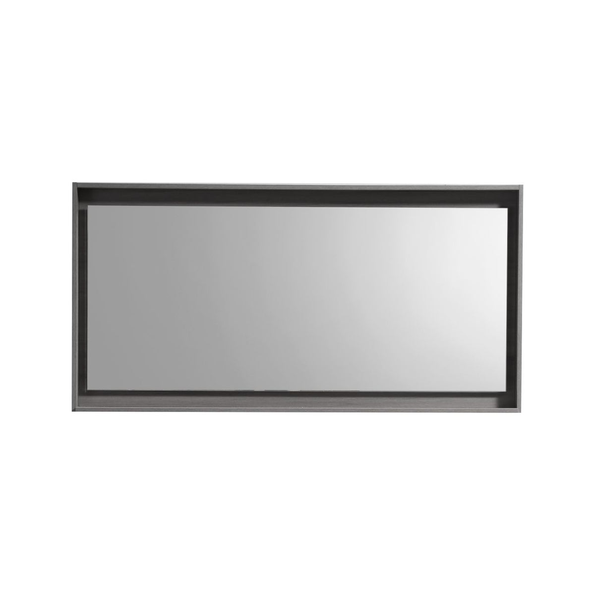 Bliss 60" Vulcan Ash Grey Wall Mount  Double Sink Modern Bathroom Vanity