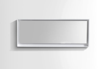 Bliss 71" High Gloss White Wall Mount Double Sink Modern Bathroom Vanity