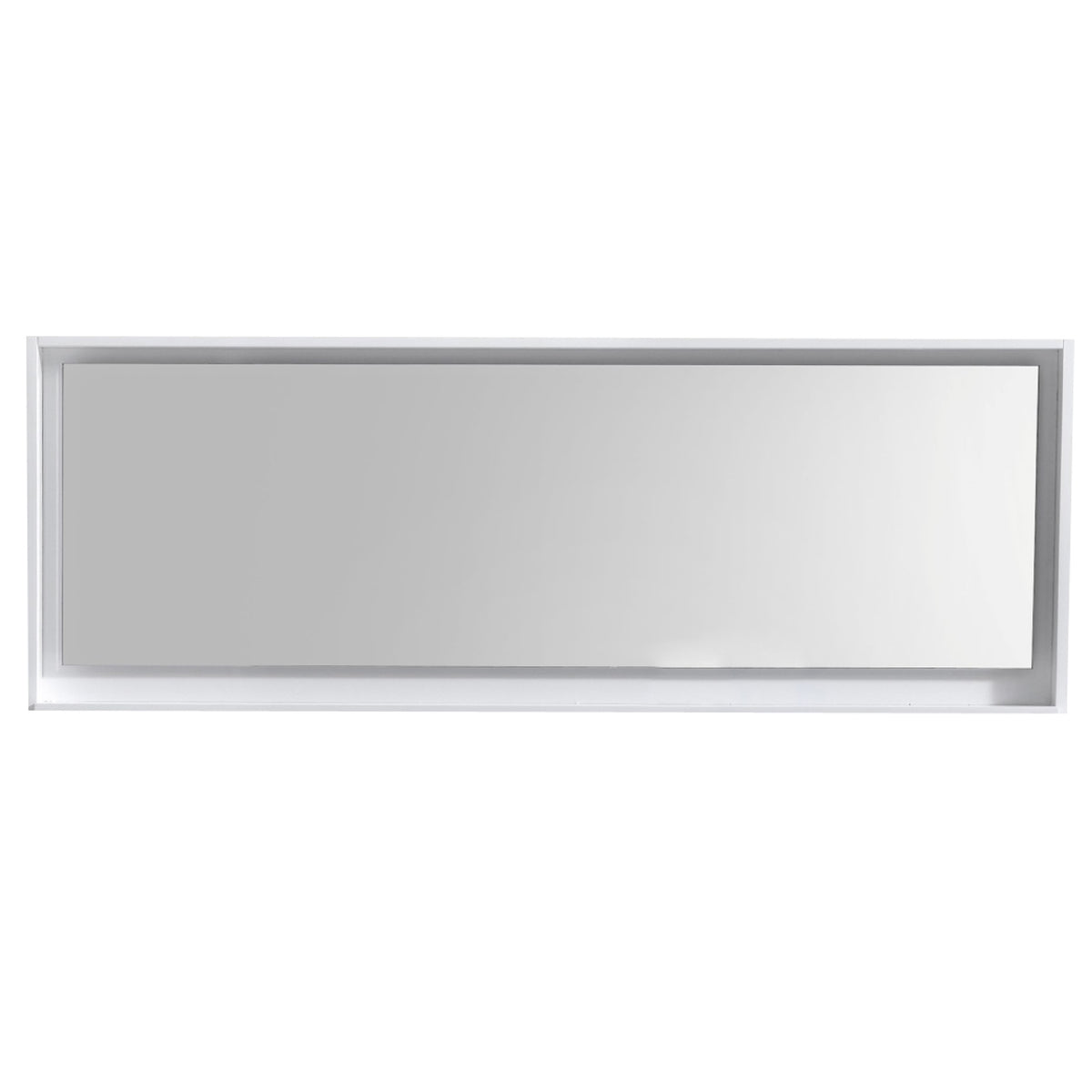 Bliss 80" High Gloss White Wall-Mount Double Sink Bathroom Vanity