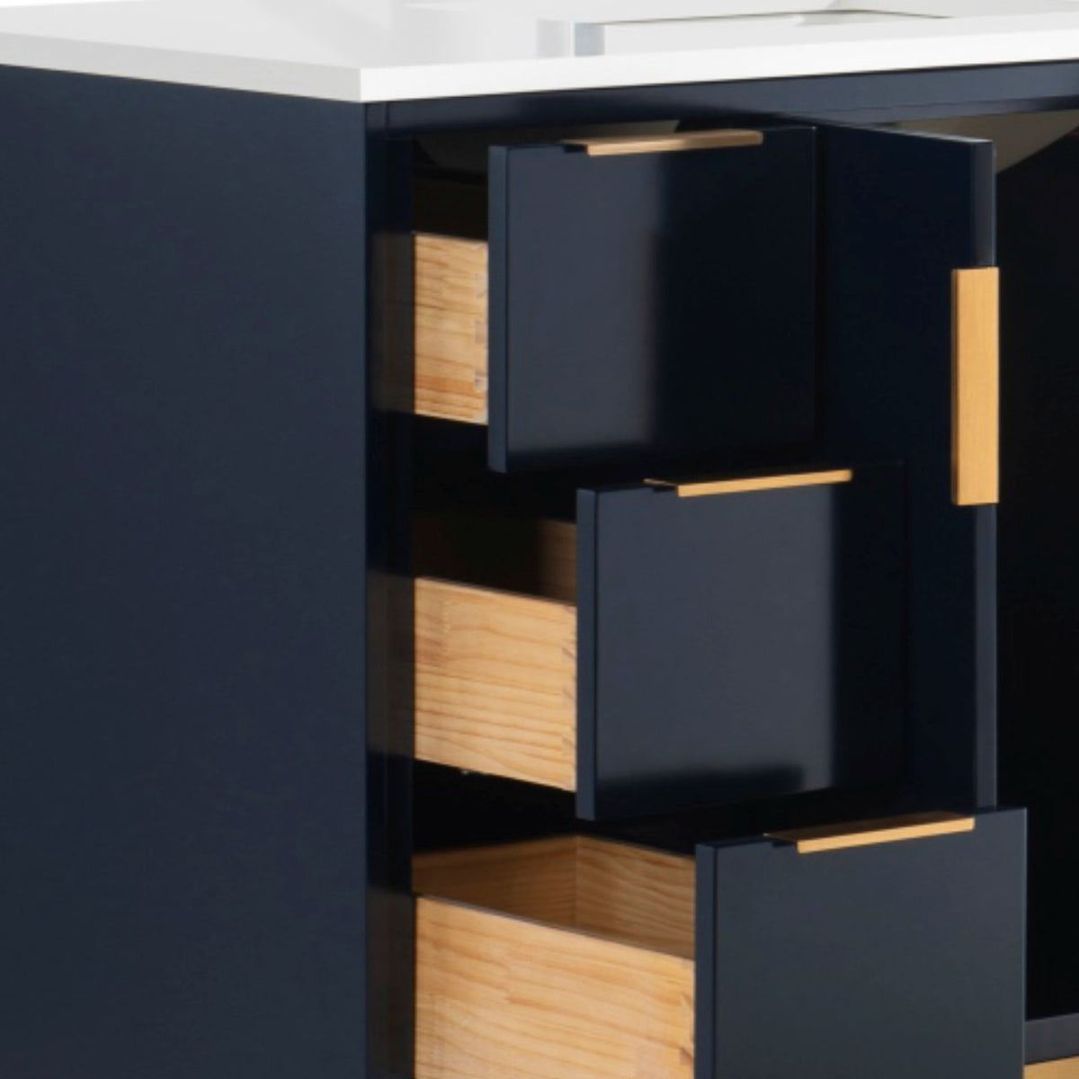 Divani 48'' Navy Blue Vanity W/ Quartz Counter Top - Restock ETA Mid of Nov