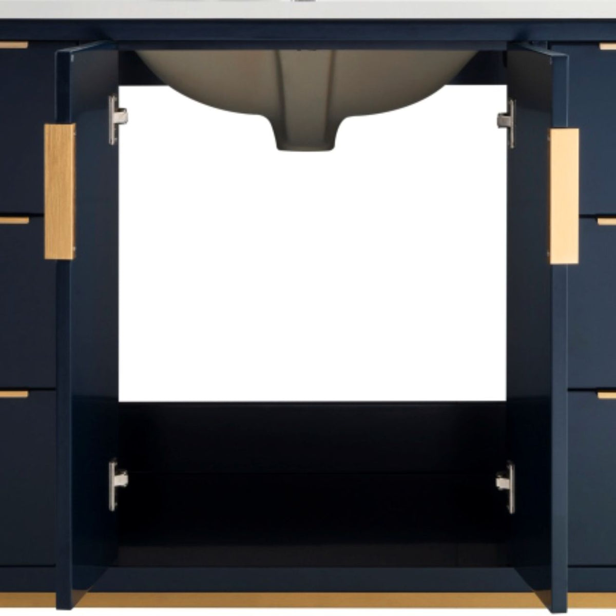 Divani 48'' Navy Blue Vanity W/ Quartz Counter Top - Restock ETA Mid of Nov
