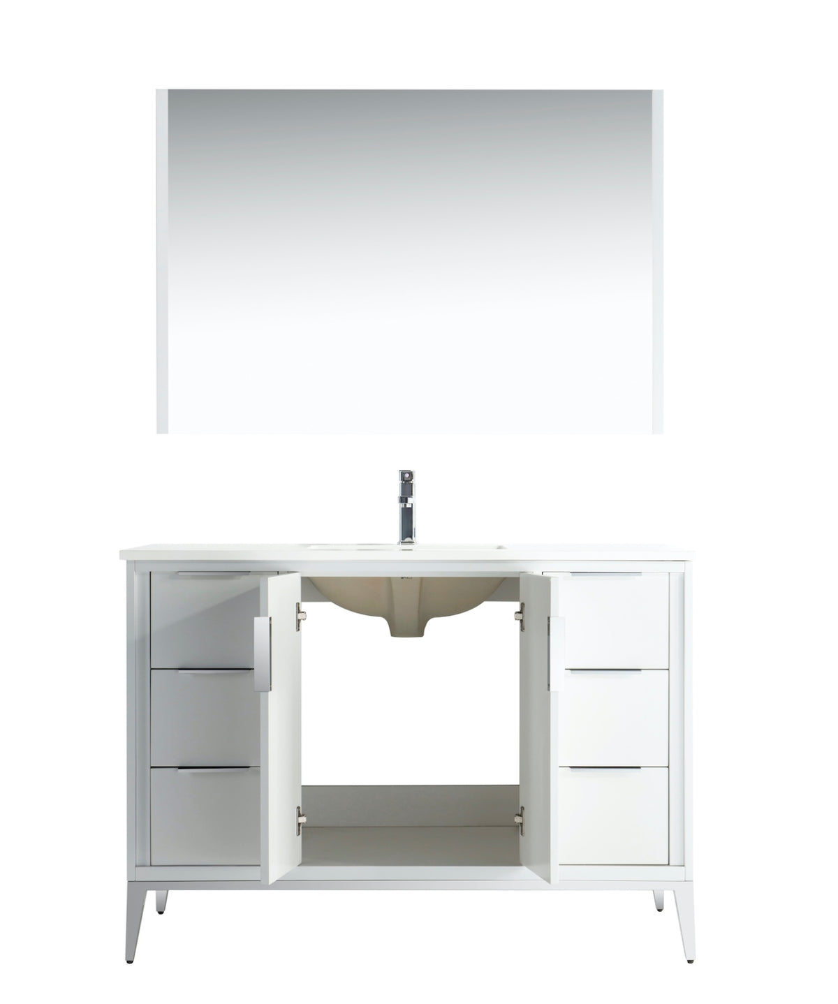 Divani 48'' Gloss White Vanity W/ Quartz Counter Top