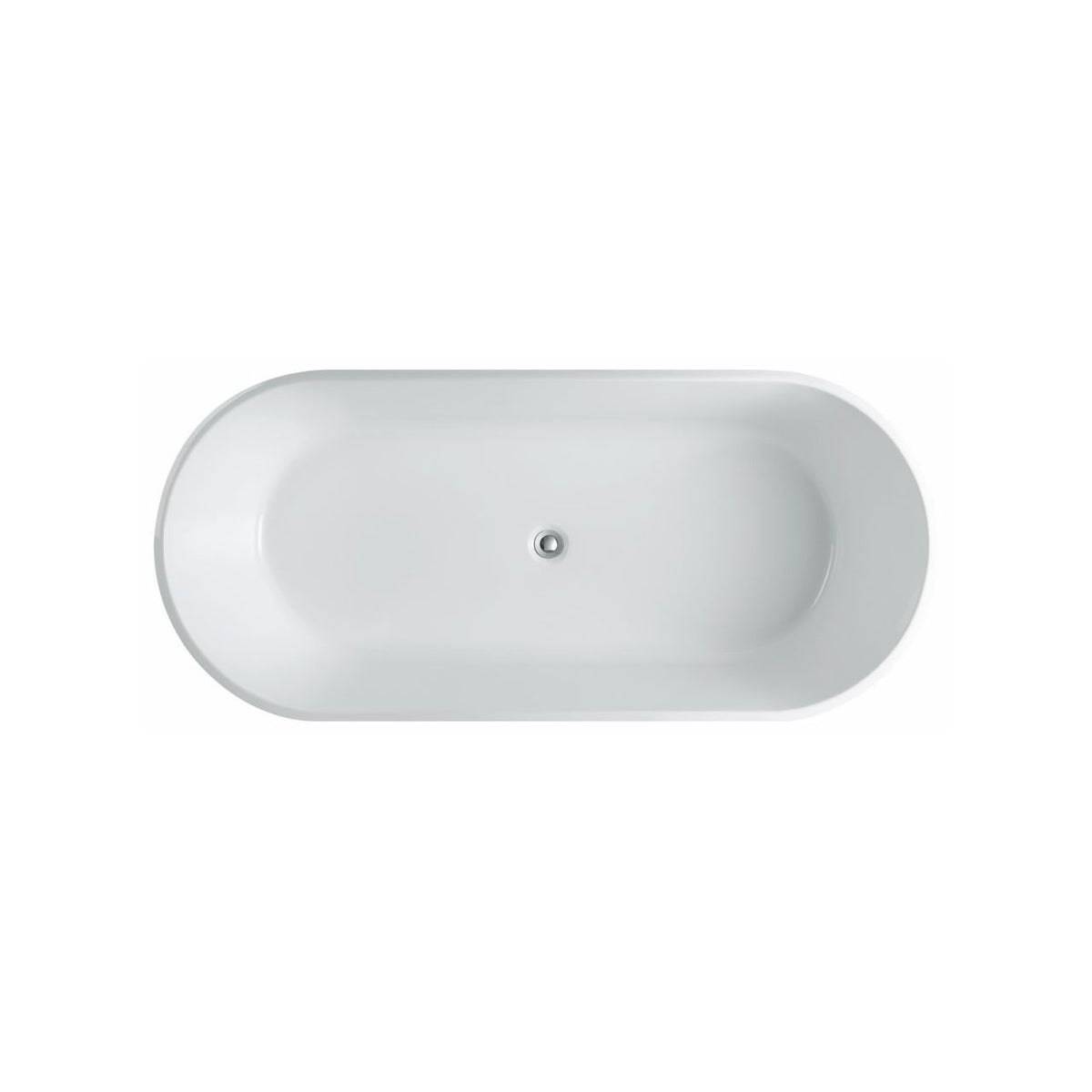 67'' Kube OVALE Free Standing Bathtub Matte White
