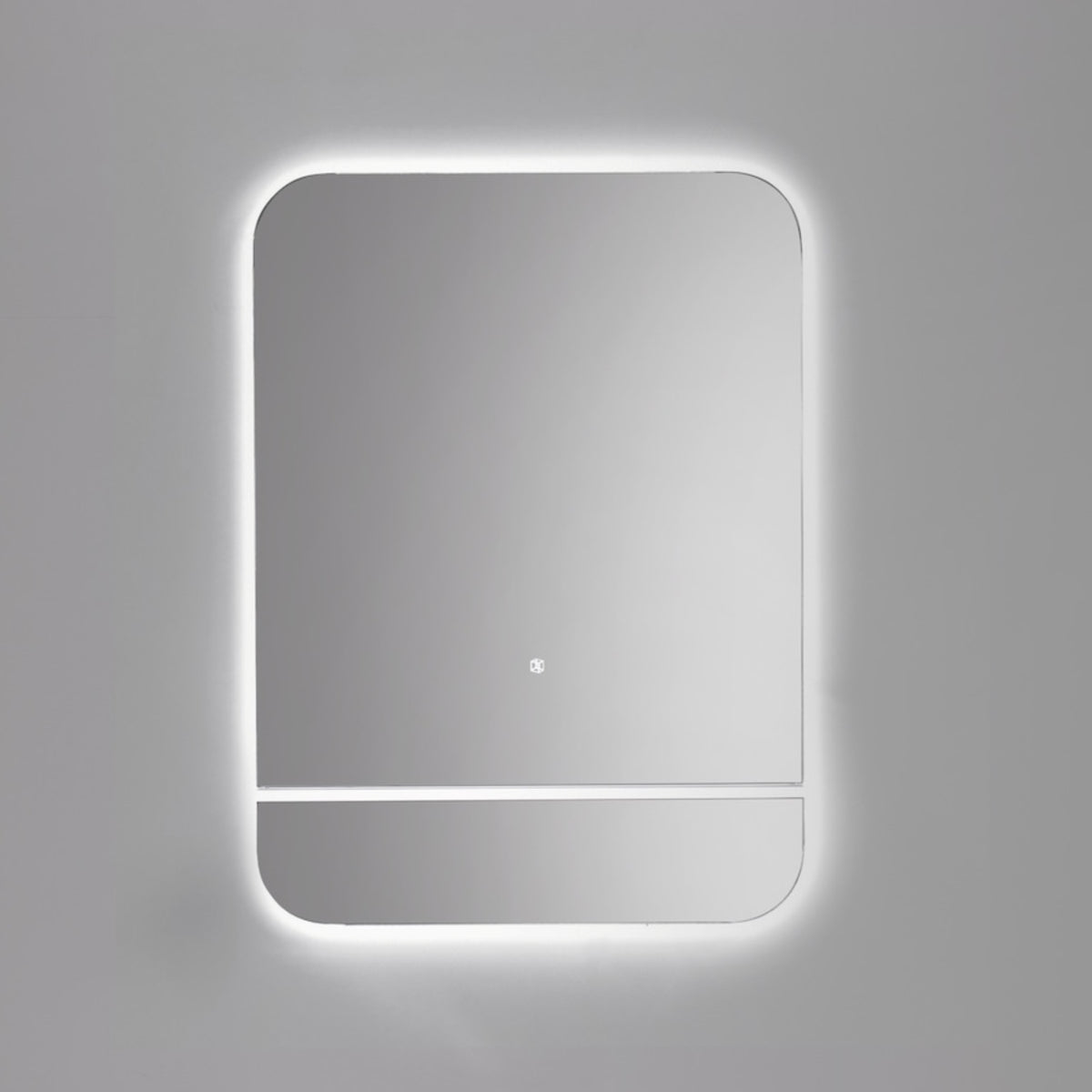 Kubebath Lumino 24'' LED Mirror with LED Acrylic Shelf w/ Anti-Fog