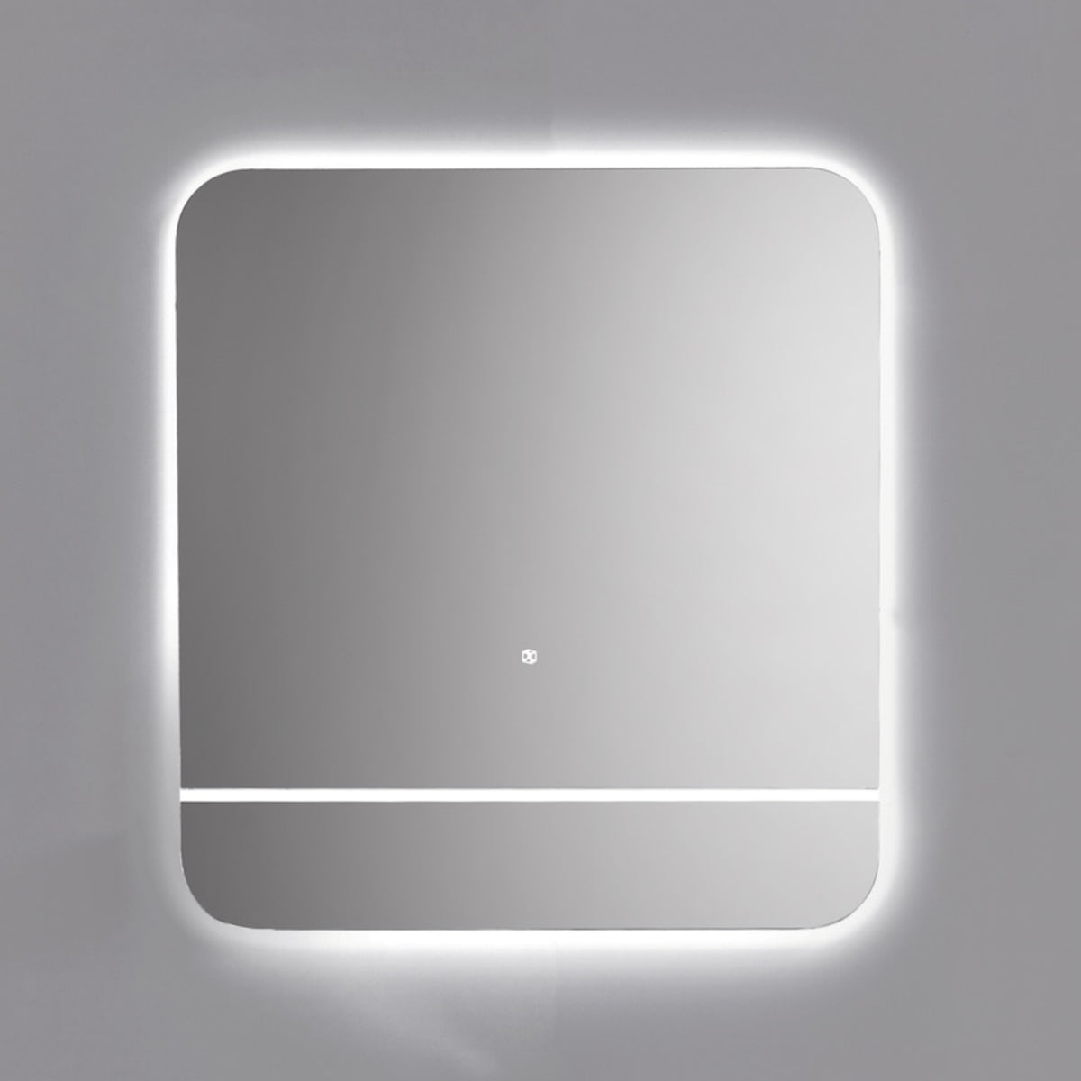 Kubebath Lumino 30'' LED Mirror with LED Acrylic Shelf w/ Anti-Fog