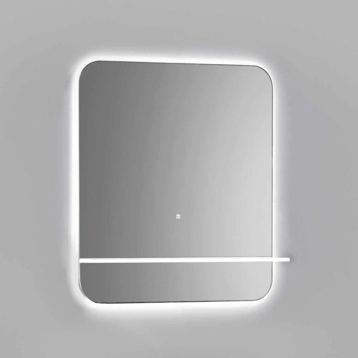 Kubebath Lumino 30'' LED Mirror with LED Acrylic Shelf w/ Anti-Fog