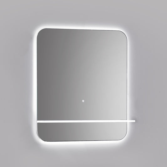 Kubebath Lumino 30'' LED Mirror with LED Acrylic Shelf w/ Anti-Fog