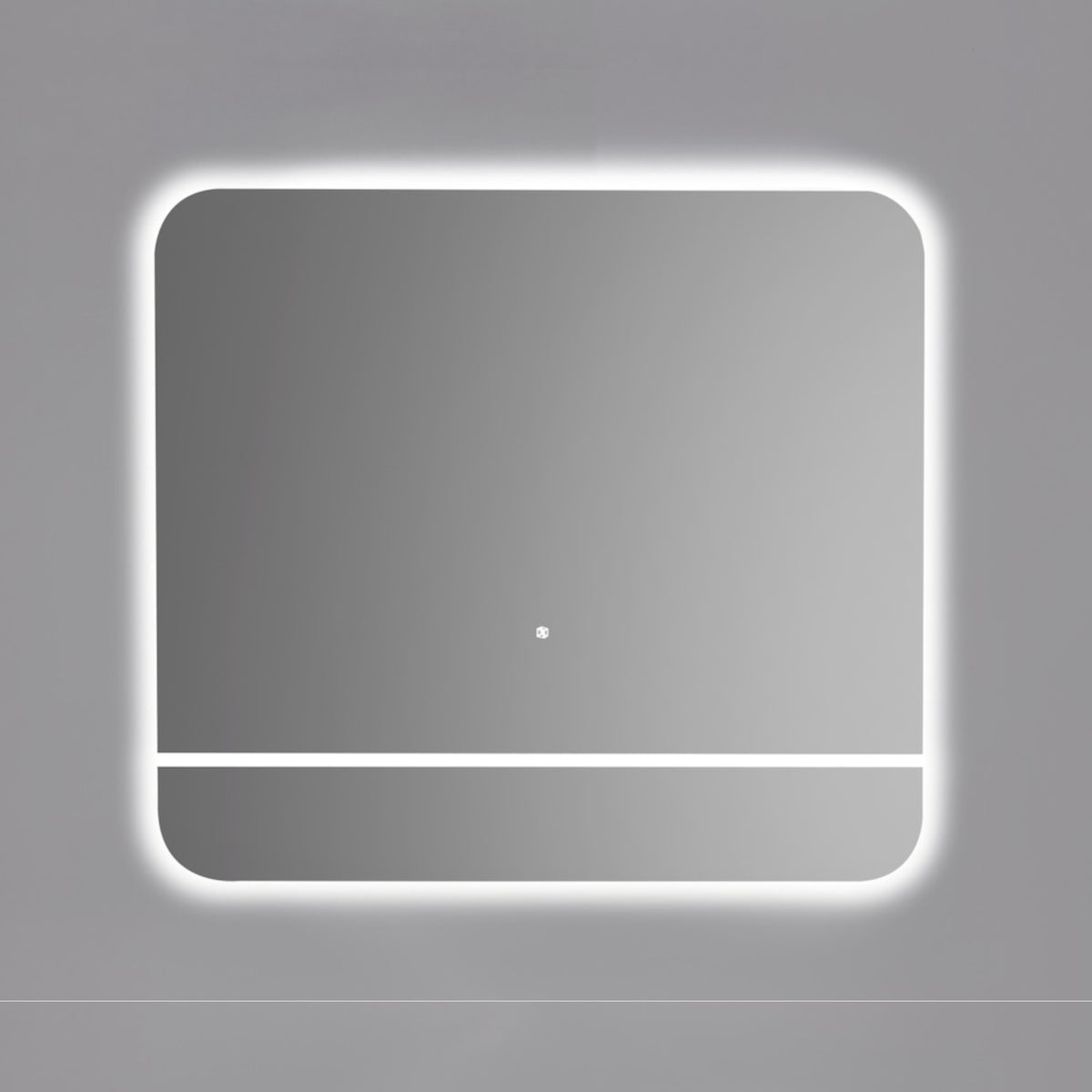Kubebath Lumino 36'' LED Mirror with LED Acrylic Shelf w/ Anti-Fog