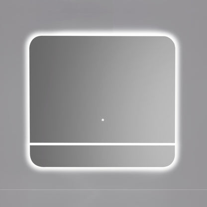 Kubebath Lumino 36'' LED Mirror with LED Acrylic Shelf w/ Anti-Fog