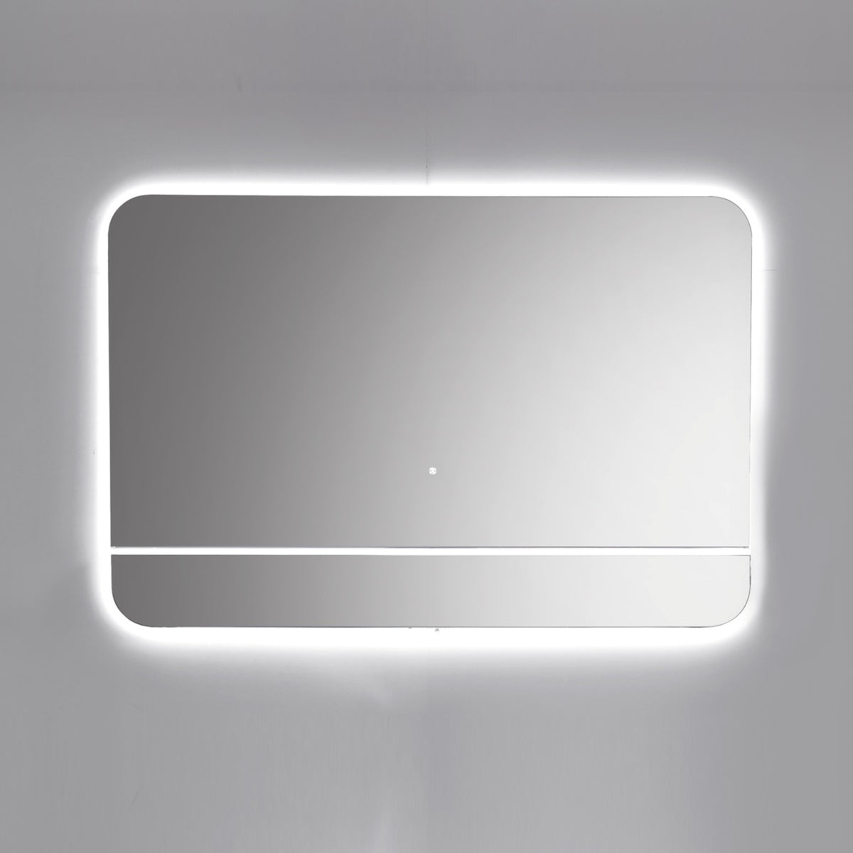 Kubebath Lumino 48'' LED Mirror with LED Acrylic Shelf w/ Anti-Fog