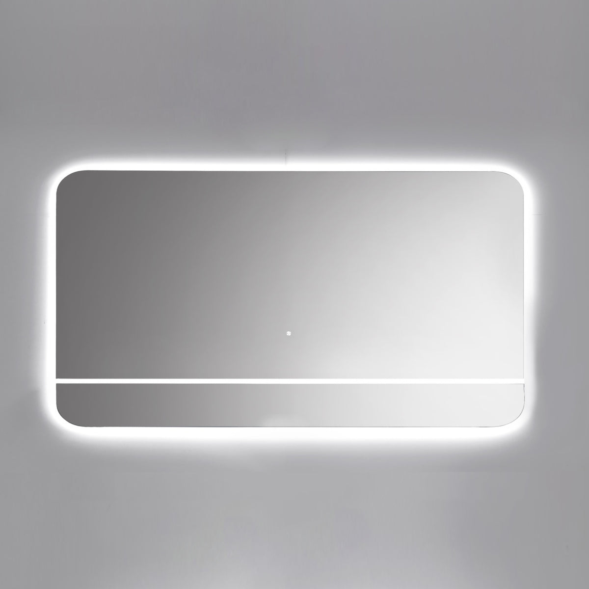 Kubebath Lumino 60'' LED Mirror with LED Acrylic Shelf w/ Anti Fog