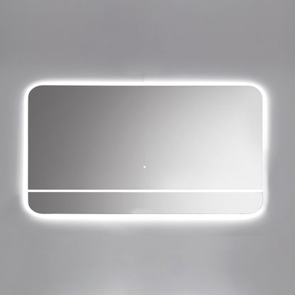Kubebath Lumino 60'' LED Mirror with LED Acrylic Shelf w/ Anti Fog