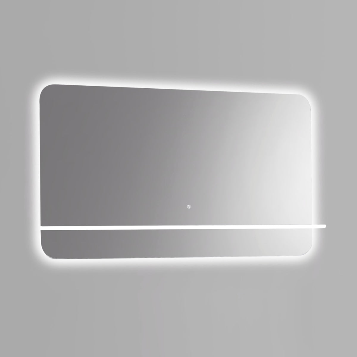 Kubebath Lumino 60'' LED Mirror with LED Acrylic Shelf w/ Anti Fog