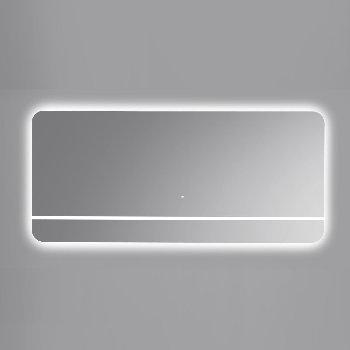 Kubebath Lumino 70'' LED Mirror with LED Acrylic Shelf w/ Anti-Fog