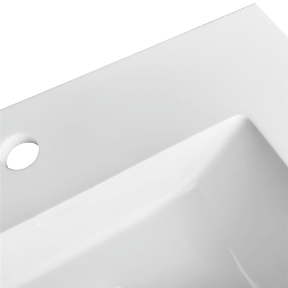 Eiffel 24" High Gloss White Vanity with Quartz Countertop