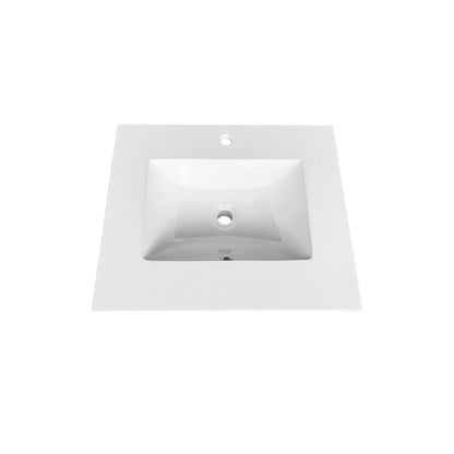 Eiffel 24" High Gloss White Vanity with Quartz Countertop