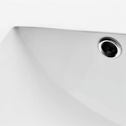 48'' x 19.75''  KubeBath White Quartz Counter-Top W/ Under-Mount Sink