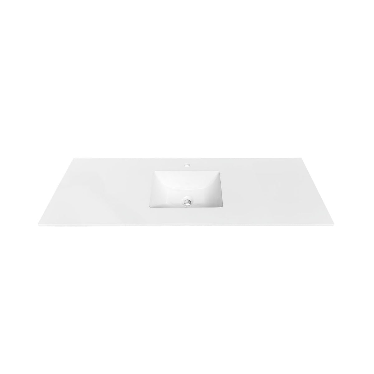 60'' KubeBath Dolce Rosewood Modern Bathroom Vanity with White Quartz Counter-Top - Single Sink