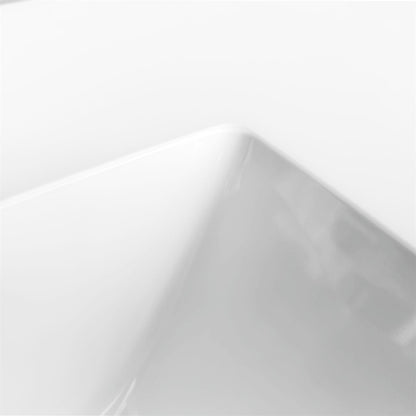 72'' KubeBath White Quartz Counter-Top W/ Double Under-Mount Sink