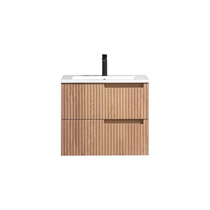 Kubebath Fiore 24'' Oakwood Wall Mount Vanity