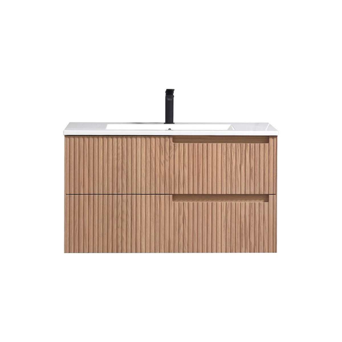 Kubebath Fiore 36'' Oakwood Wall Mount Vanity