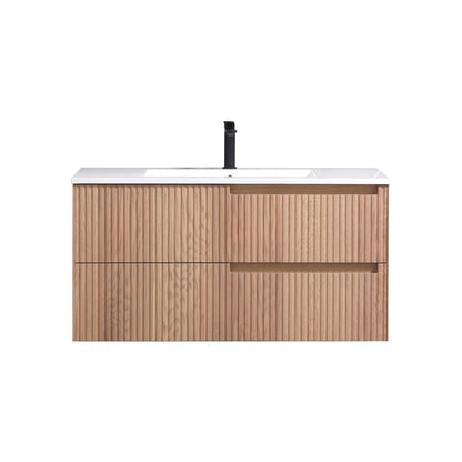 Kubebath Fiore 40'' Oakwood Wall Mount Vanity