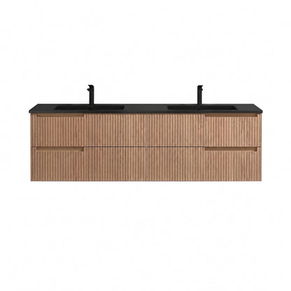 Fiore 72" Modern Wall Mount Double Sink Bathroom Vanity – Oakwood