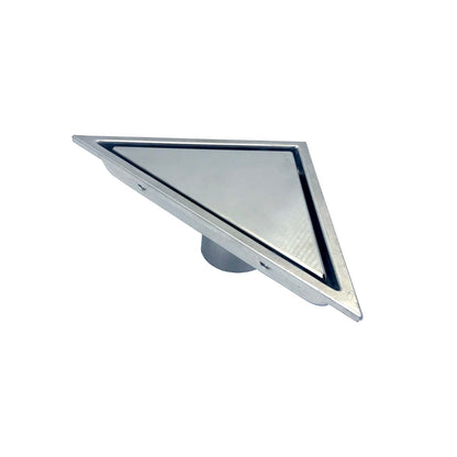 Kube 6.5" Triangle Stainless Steel Tile Grate Chrome