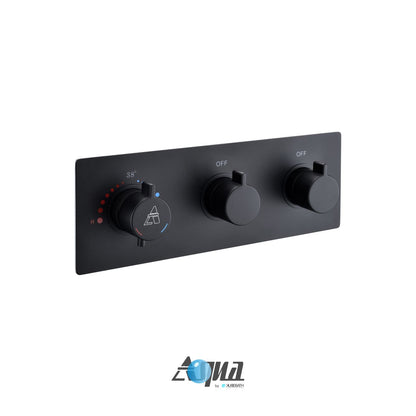 Aqua Piazza by KubeBath 2-Way Thermostatic Valve Black