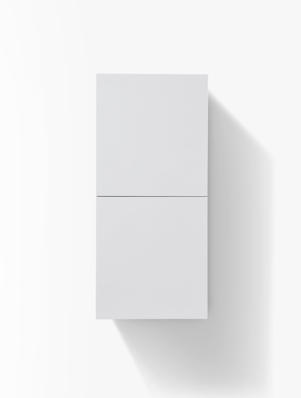 Bathroom Acrylic High Gloss White Linen Side Cabinet w/ 2 Storage Areas