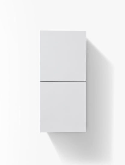 Bathroom Acrylic High Gloss White Linen Side Cabinet w/ 2 Storage Areas