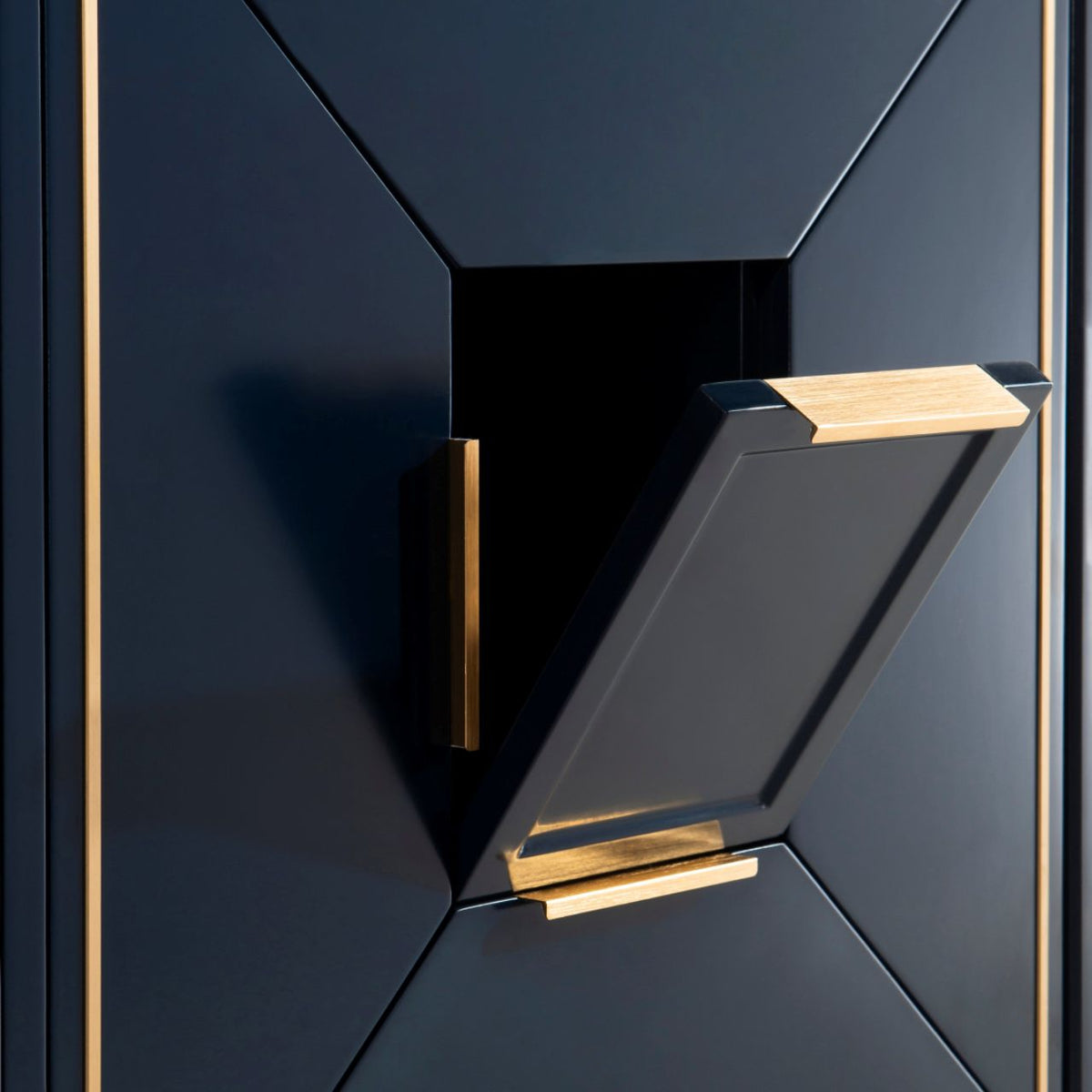 Vetro 60'' Navy Blue Vanity W/ Quartz Counter Top
