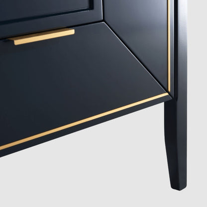 Vetro 60'' Navy Blue Vanity W/ Quartz Counter Top