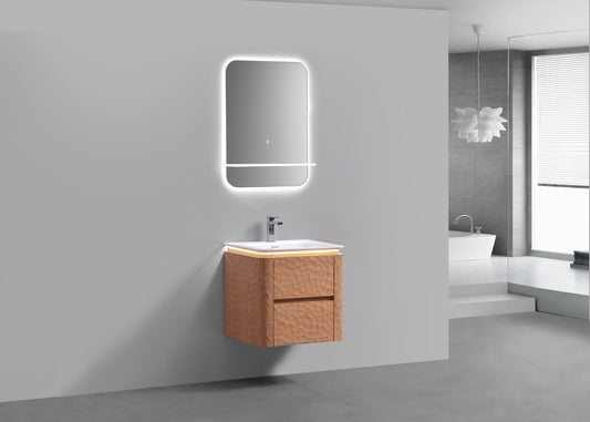 24'' Lumi Modern Wall Mount Bathroom Vanity-OAKWOOD