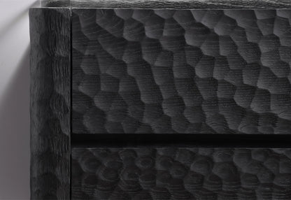 24'' Lumi Modern Wall Mount Bathroom Vanity - True Black