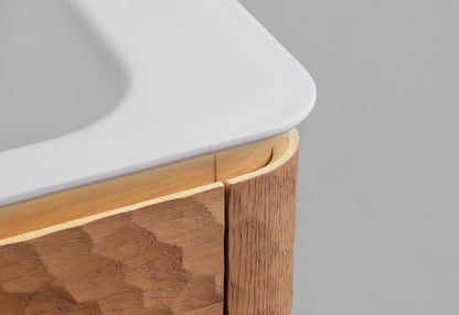 36'' Lumi Modern Wall Mount Bathroom Vanity -OAKWOOD