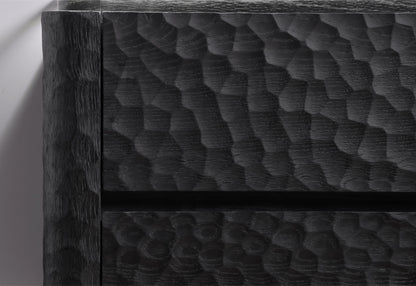 40'' Lumi Modern Wall Mount Bathroom Vanity - True Black