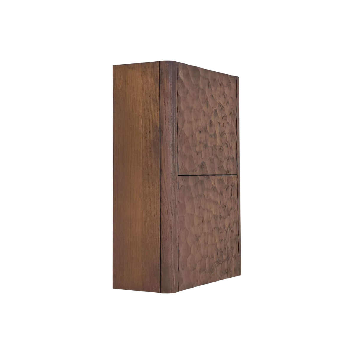 Lumi Bathroom Linen Side Cabinet w/ 2 Storage Areas - Weathered Wood