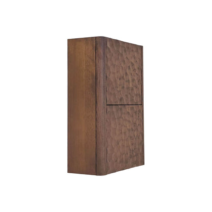 Lumi Bathroom Linen Side Cabinet w/ 2 Storage Areas - Weathered Wood