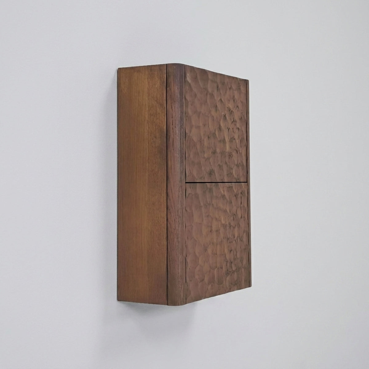 Lumi Bathroom Linen Side Cabinet w/ 2 Storage Areas - Weathered Wood