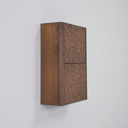 Lumi Bathroom Linen Side Cabinet w/ 2 Storage Areas - Weathered Wood