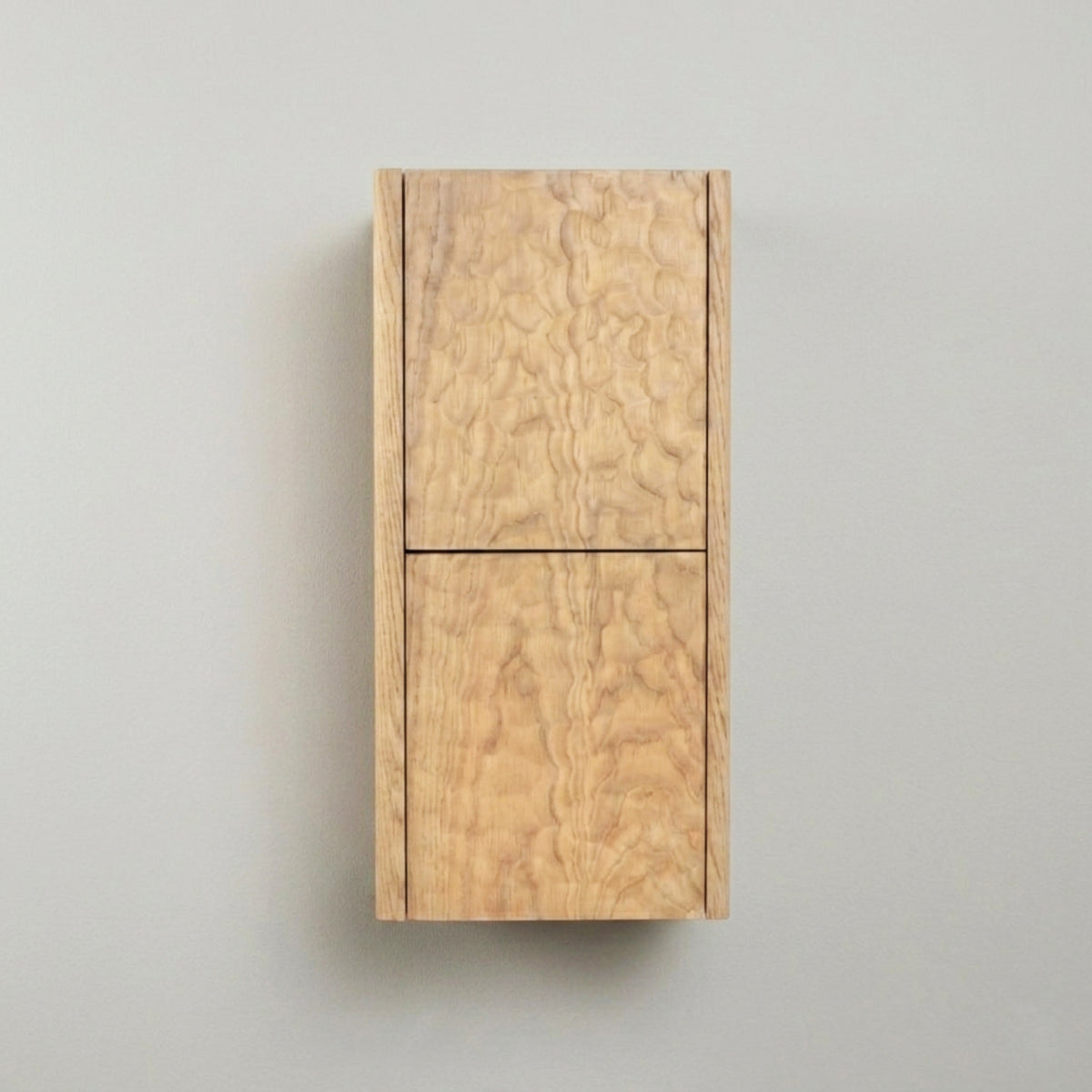 Lumi Bathroom Side Cabinet w/ 2 Storage Areas - Oak Wood